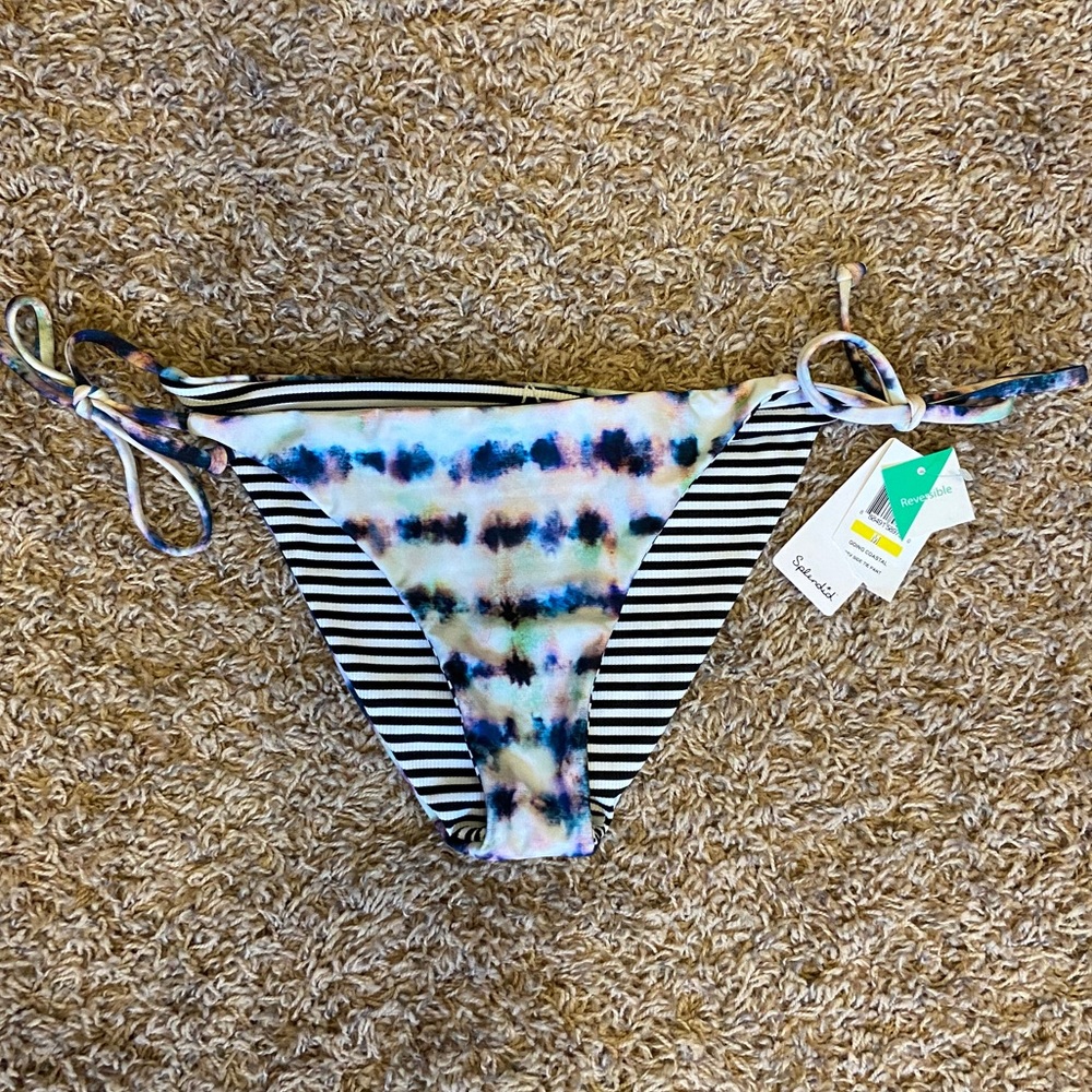 Splendid Side Tie Bikini Bottom Sz M NWT